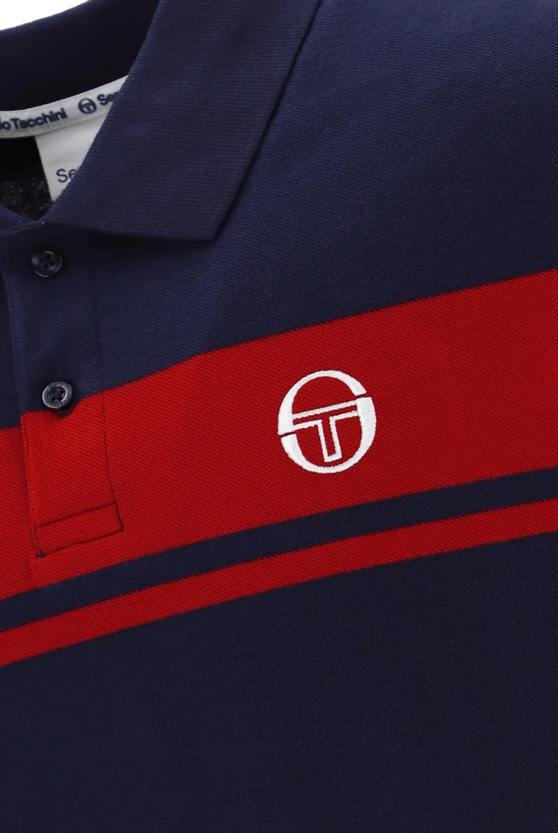 Sergio Tacchini Young Line Polo T-shirt Maritime Blue / Adrenalin Rush -4