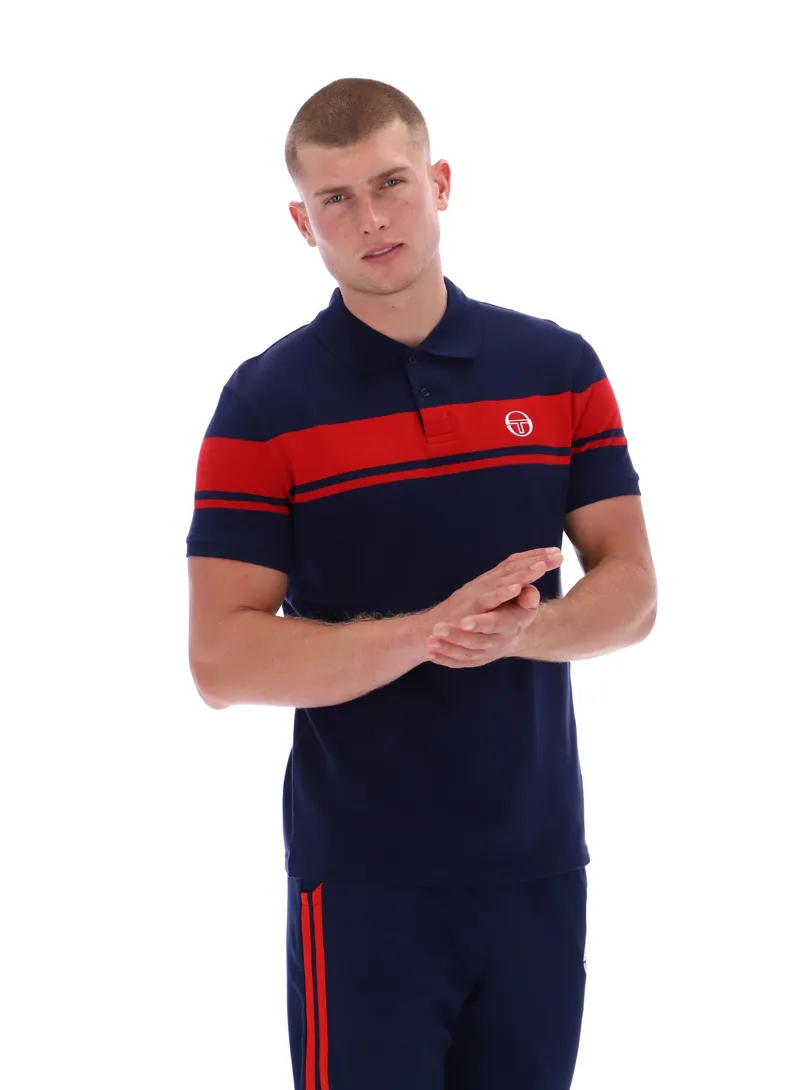 Sergio Tacchini Young Line Polo T-shirt Maritime Blue / Adrenalin Rush -8