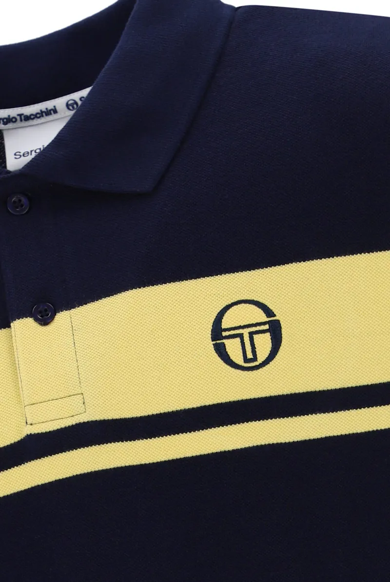 Sergio Tacchini Young Line Polo T-shirt Maritime/Yellow MEDIUM ONLY-6