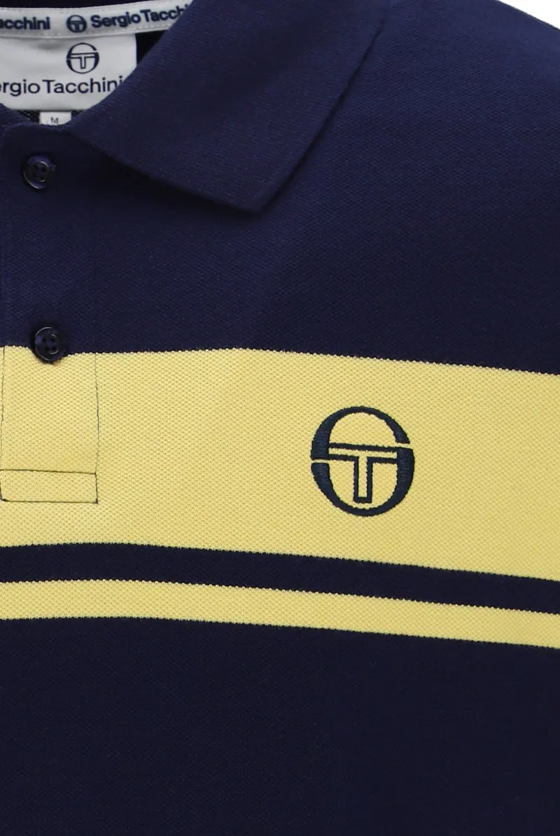 Sergio Tacchini Young Line Polo T-shirt Maritime/Yellow MEDIUM ONLY-2
