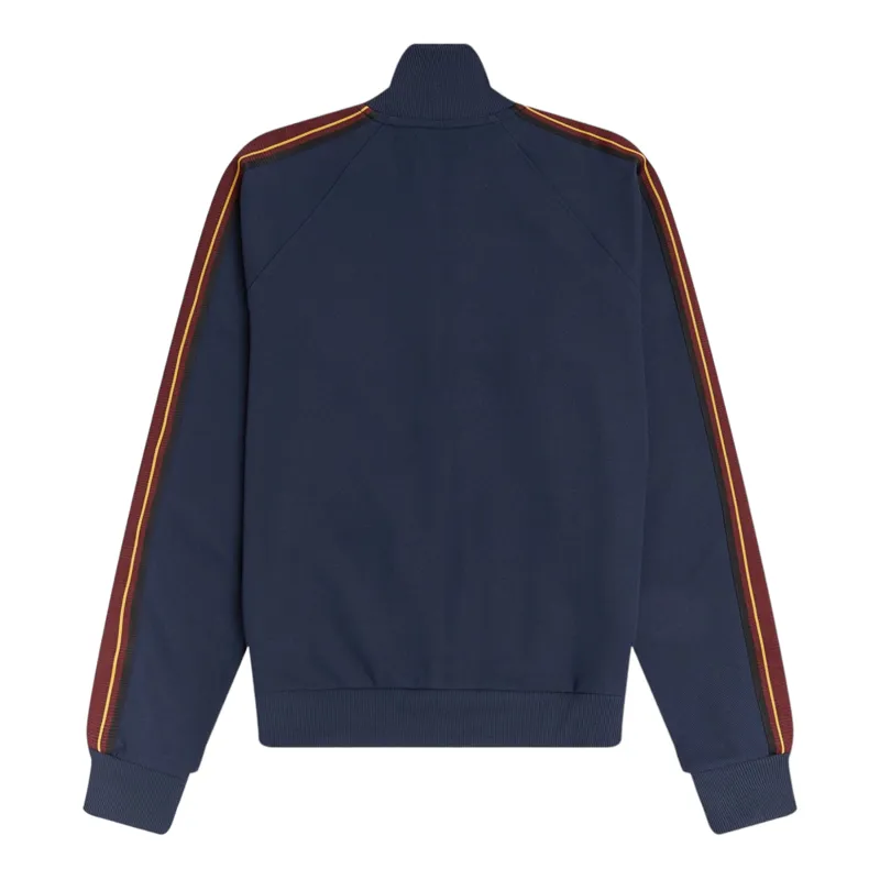 Fred Perry Track Jacket Tape Sleeve Dark Carbon-1
