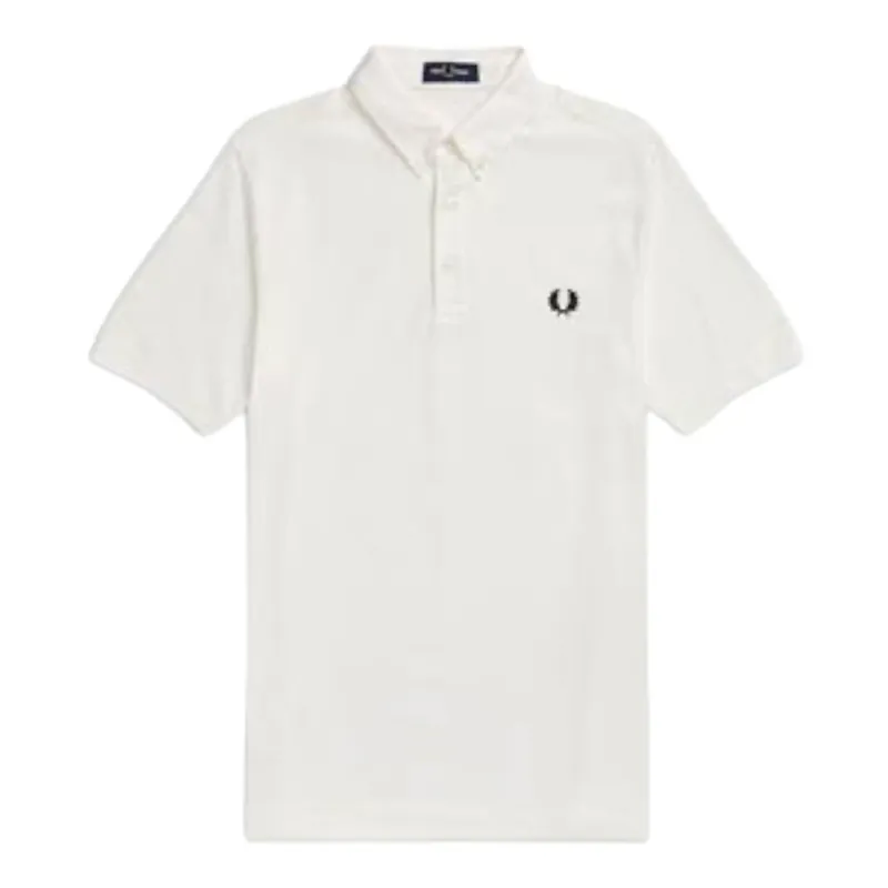 Fred Perry M8543-129 Button Down Polo Shirt Snow White
