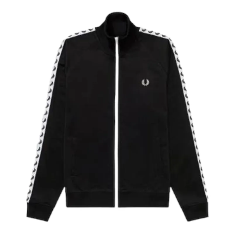 Fred Perry J6231-198 Sports Authentic Taped Track Jacket Black