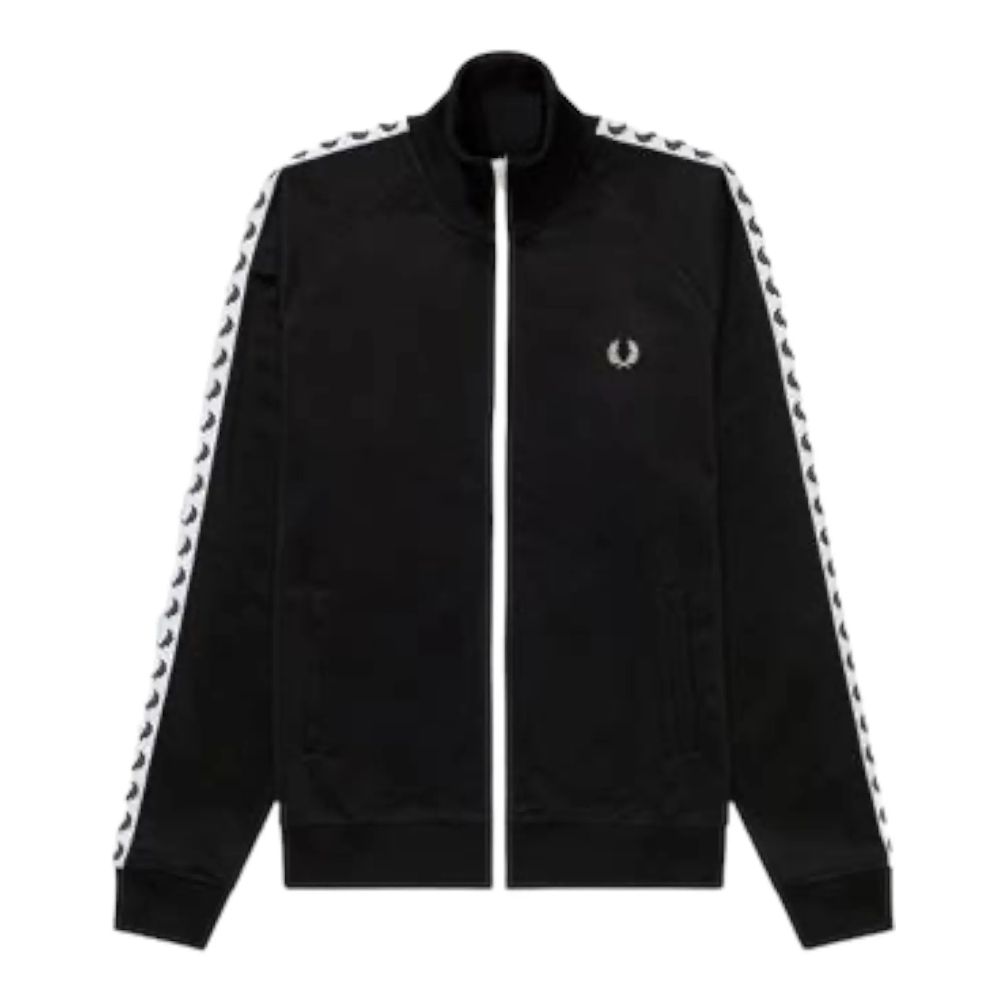 Fred Perry J6231-198 Mens Sports Taped Track Jacket Black Fred Perry J6231-198 Mens Sports Taped Track Jacket Black