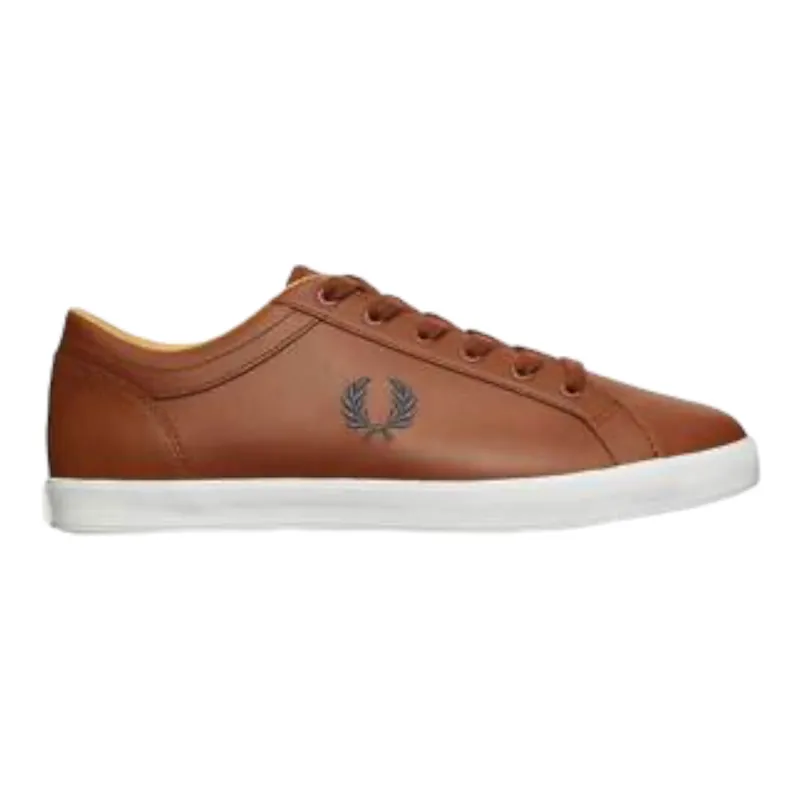 Fred Perry B6158-448 Baseline Leather Trainers Tan