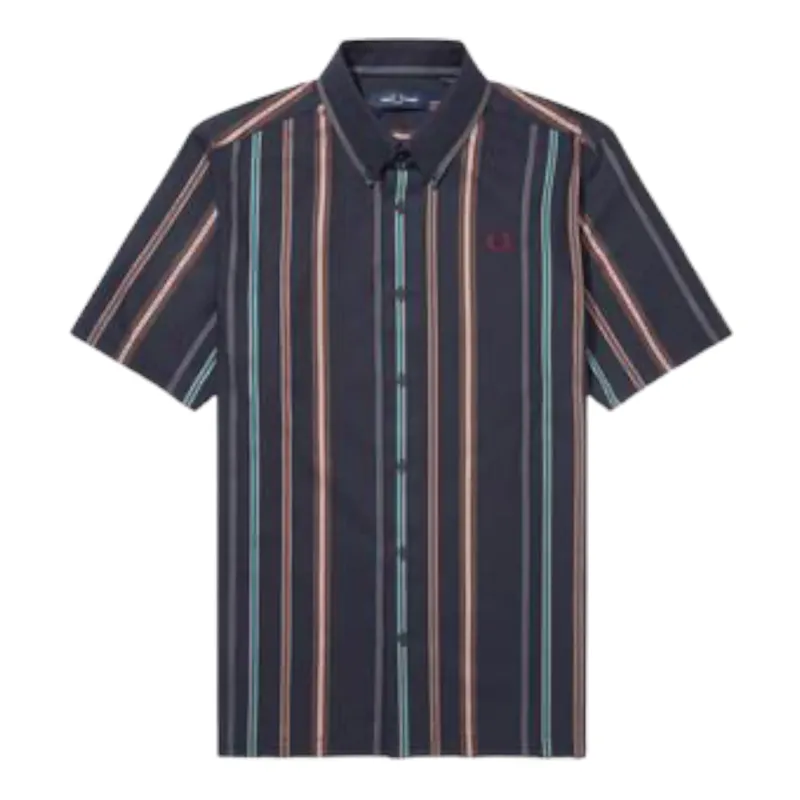 Fred Perry M8563-608 Striped Shirt Navy