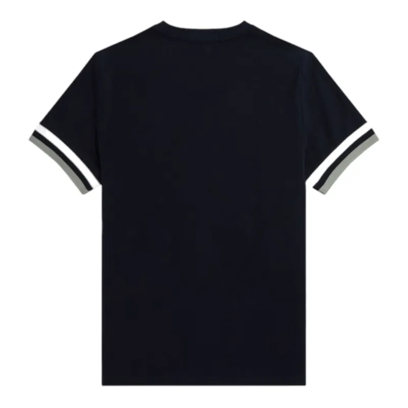 Fred Perry Bold Tipped Pique T-shirt Navy-1