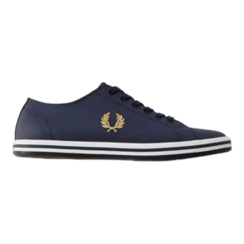 Fred Perry B7163-228 Kingston Leather Trainers Carbon Blue