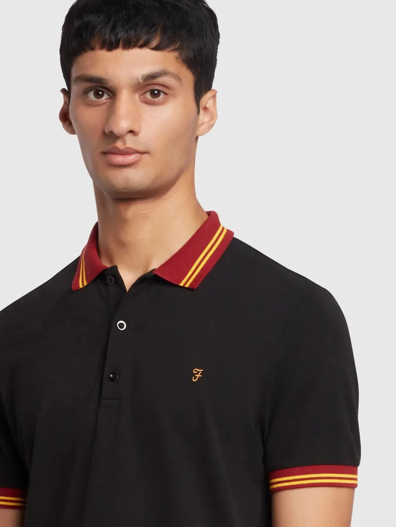 Farah Stanton Polo T-shirt Black
