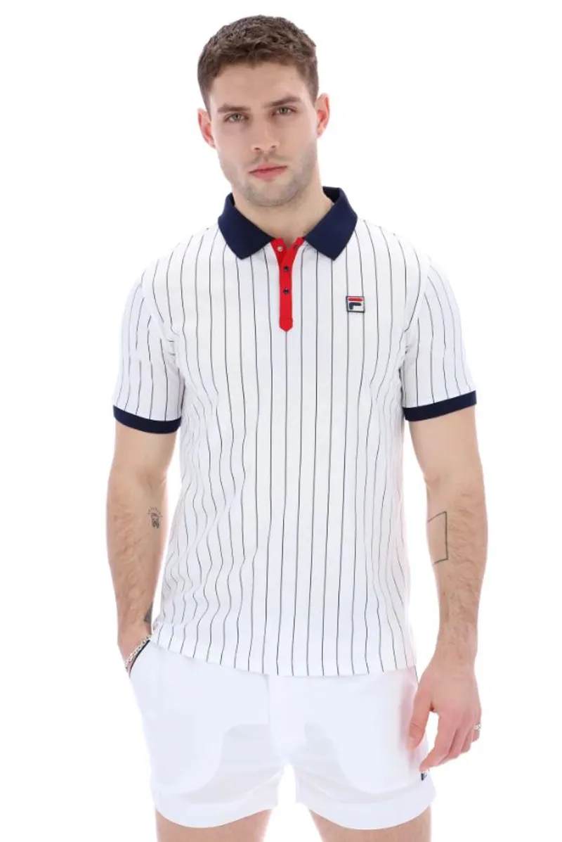 Fila BB1 Classic Vintage Striped Polo White-1