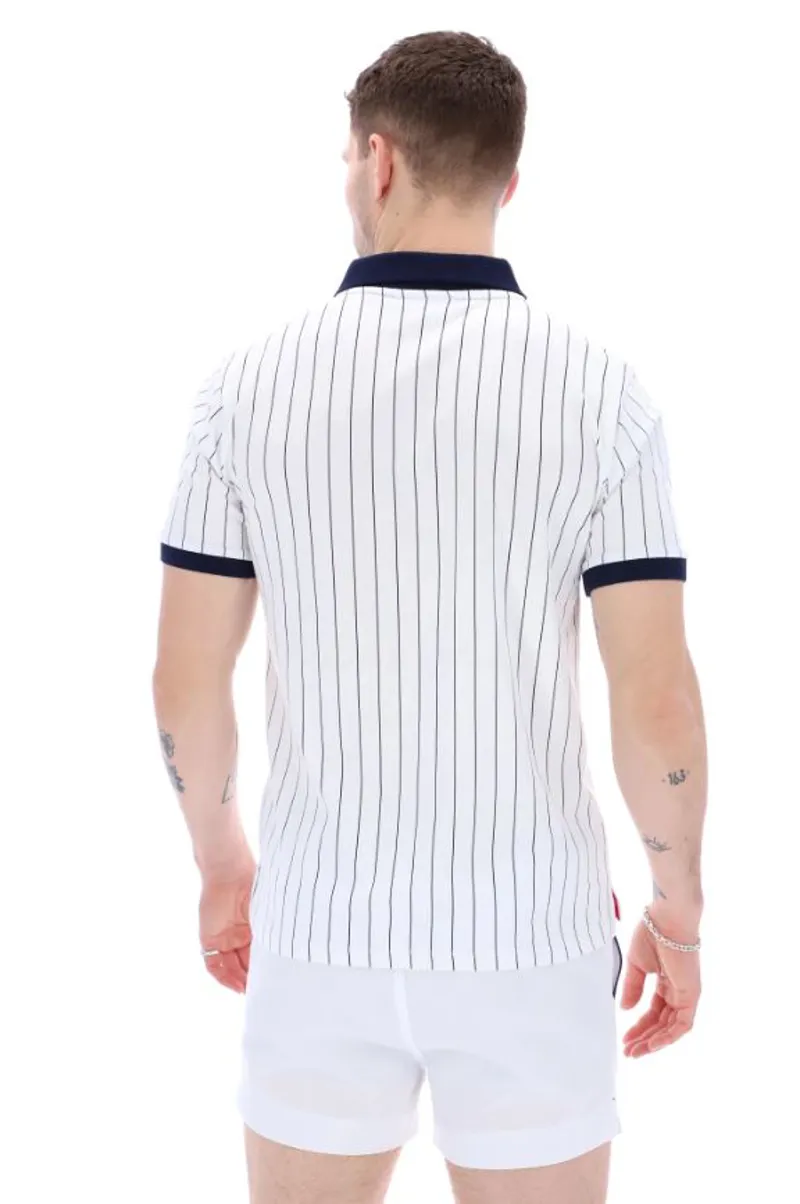 Fila BB1 Classic Vintage Striped Polo White-4