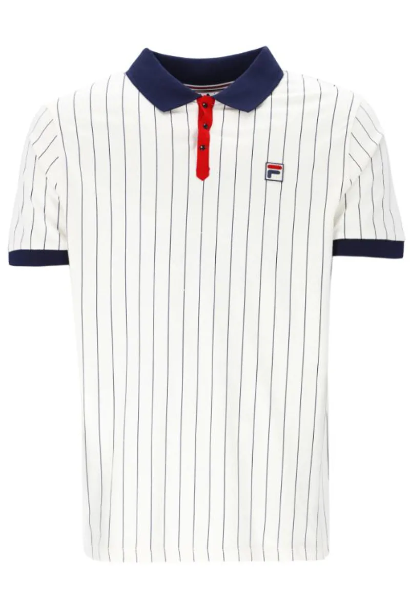 Fila BB1 Classic Vintage Striped Polo White-3