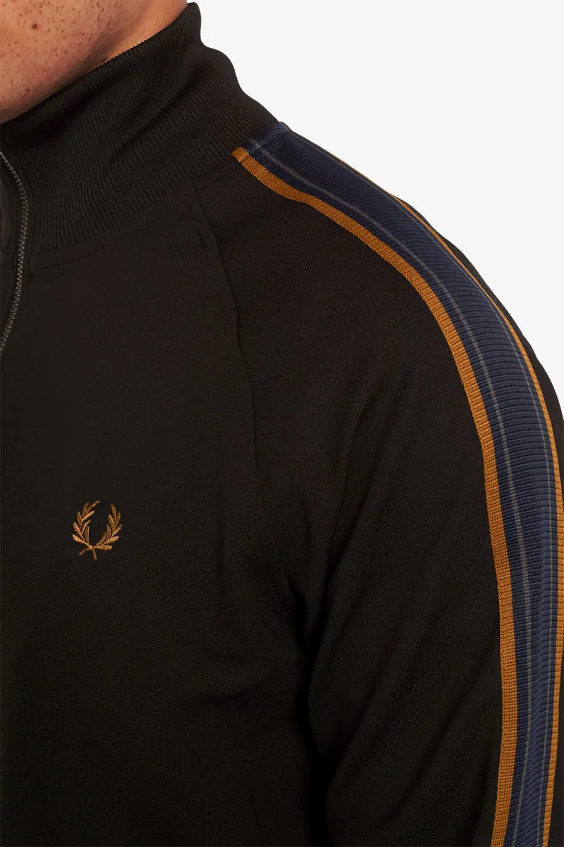 Fred Perry J3526-102 Medal Taped Track Top Black-1