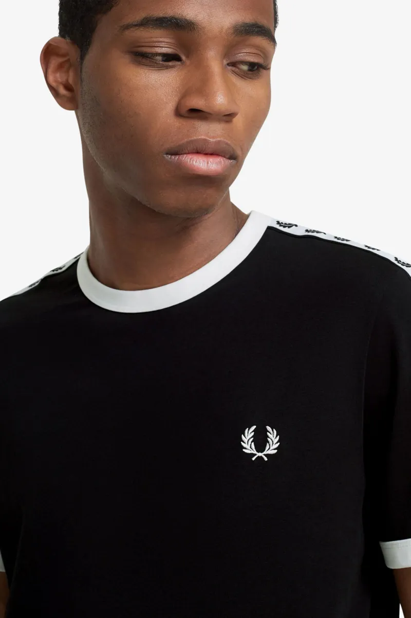 Fred Perry M6347-220 Taped Ringer T-shirt Black-1