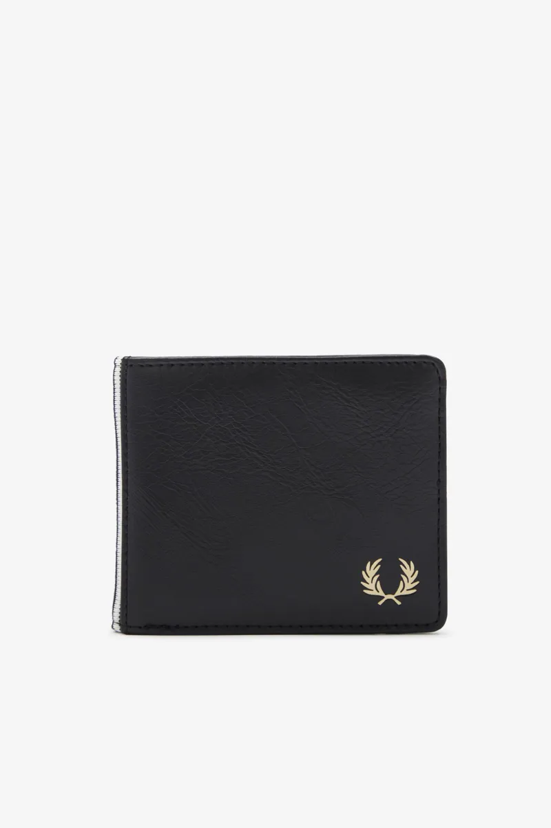 Fred Perry L9260-102 Tipped Billfold Wallet Black