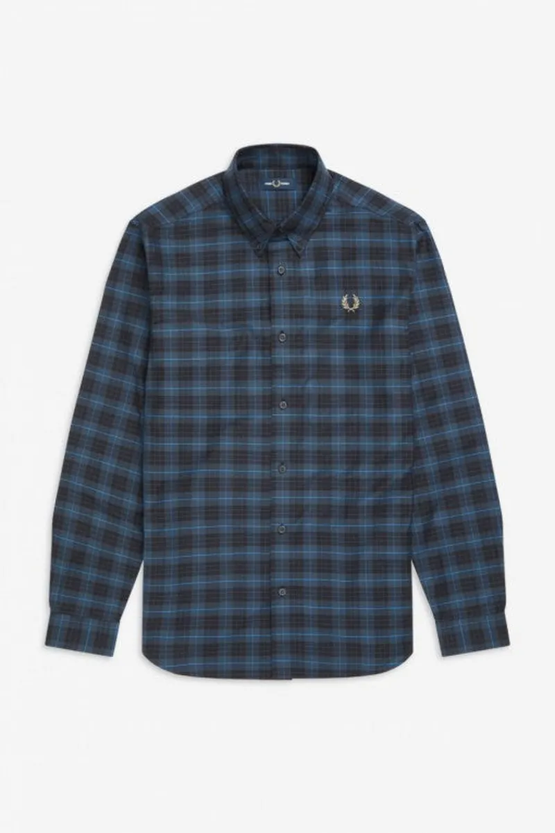 Fred Perry M7557-963 Tartan Check Shirt Midnight Blue