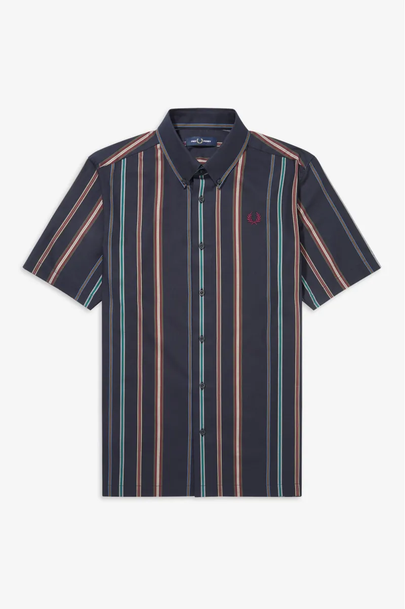 Fred Perry M8563-608 Striped Shirt Navy-3