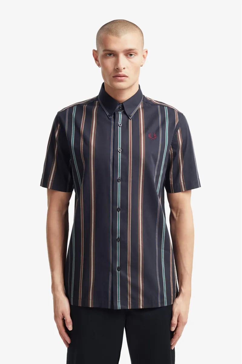 Fred Perry M8563-608 Striped Shirt Navy-2