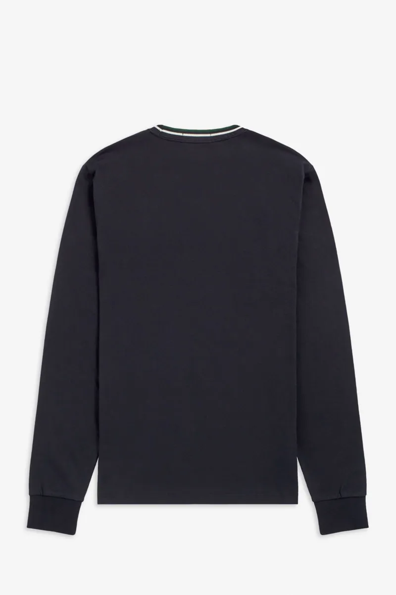 Fred Perry M9602-608 Twin Tipped Long Sleeve T-shirt Navy-3
