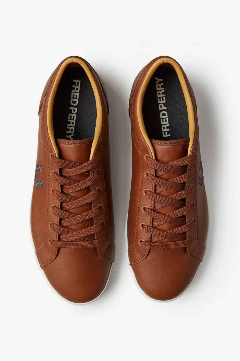 Fred Perry B6158-448 Baseline Leather Trainers Tan-1