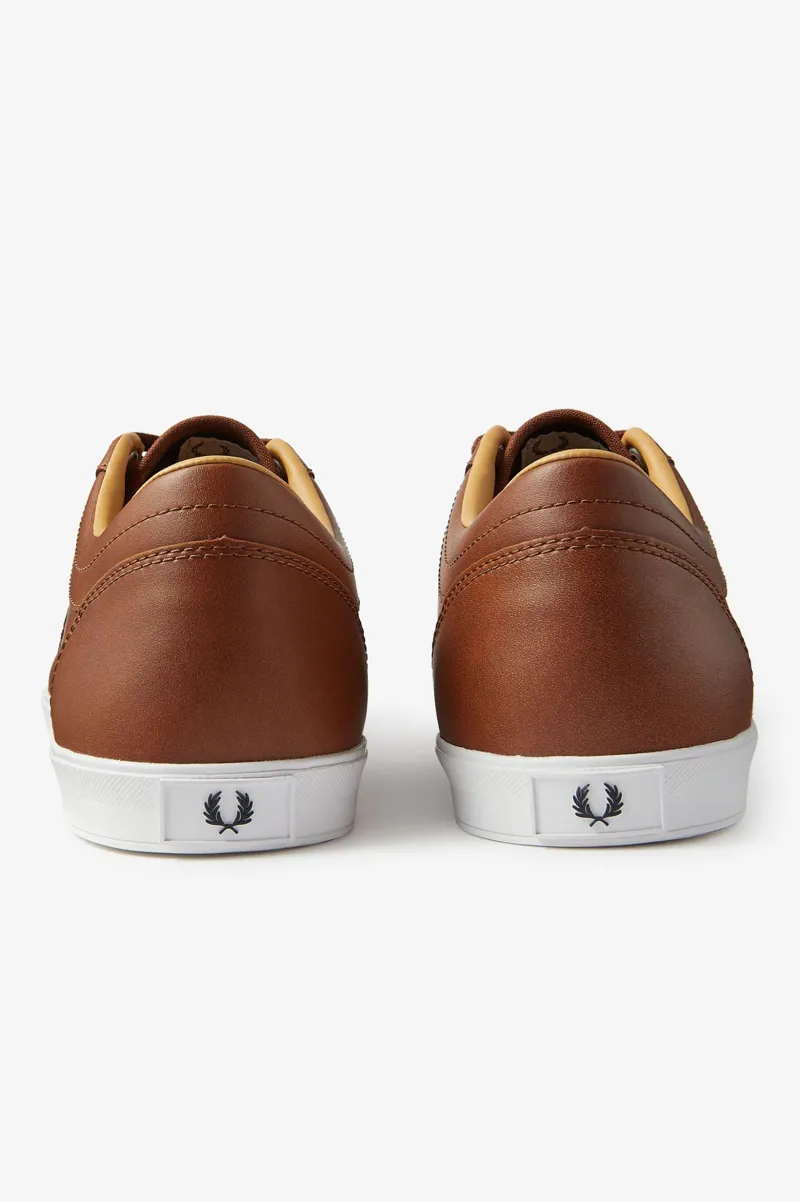 Fred Perry B6158-448 Baseline Leather Trainers Tan-6