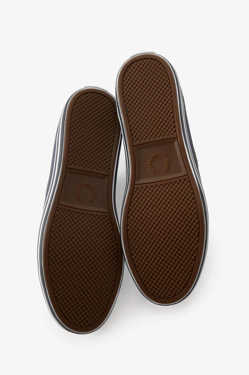 Fred Perry B7163-228 Kingston Leather Trainers Carbon Blue-3