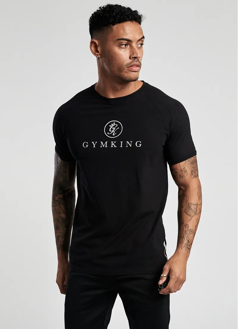 Gym King Sports Logo T-Shirt Black