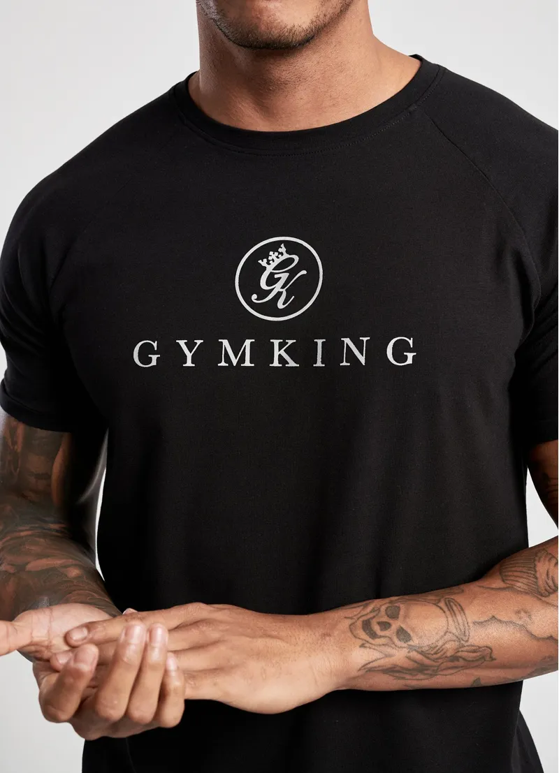 Gym King Sports Logo T-Shirt Black-1