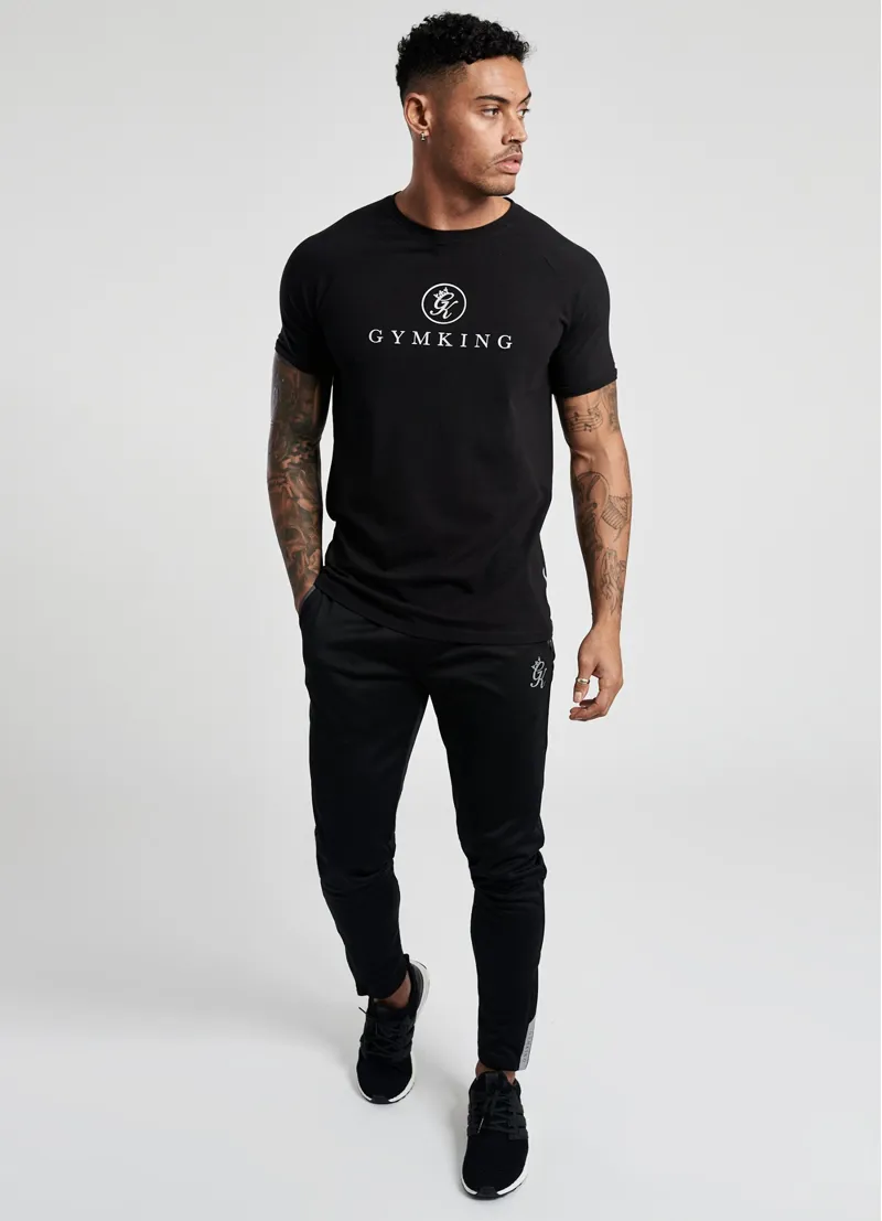 Gym King Sports Logo T-Shirt Black-2
