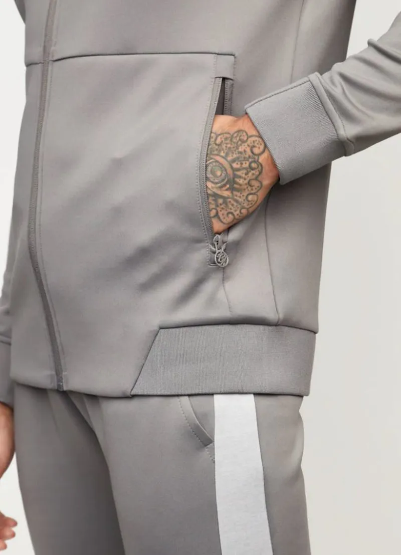 Gym King Core+ Poly Full Zip Fossil Grey-3