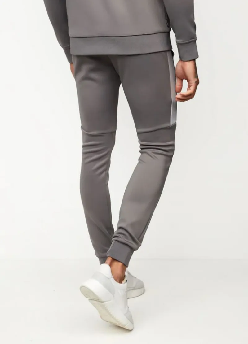 Gym King Core+ Poly Tracksuit Bottoms Fossil Grey -1