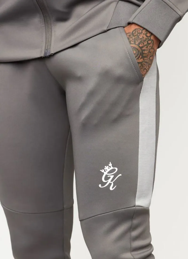 Gym King Core+ Poly Tracksuit Bottoms Fossil Grey -2