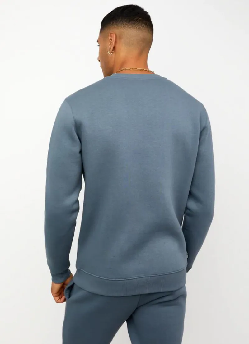 Gym King Crew Sweatshirt Stormy Grey-4