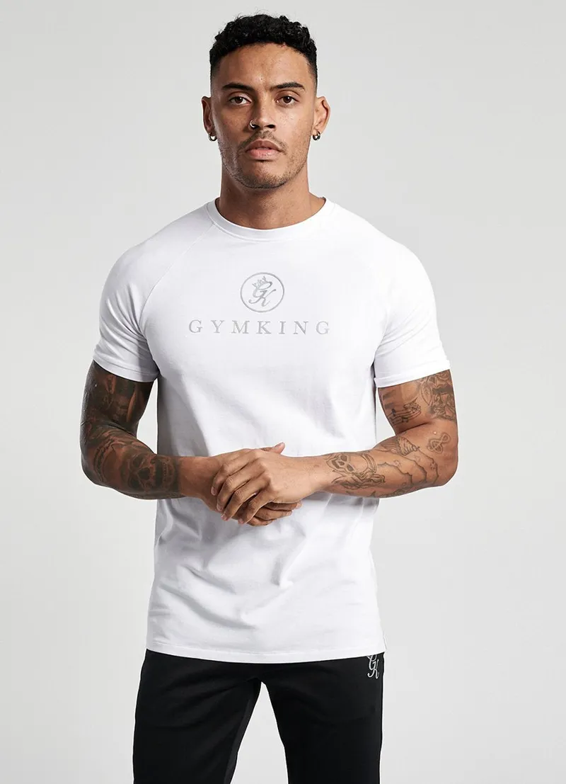 Gym King Sports Logo T-Shirt White