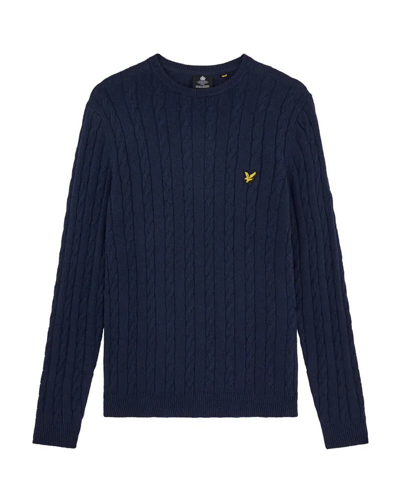 Lyle and Scott Cable Jumper Dark Navy-2