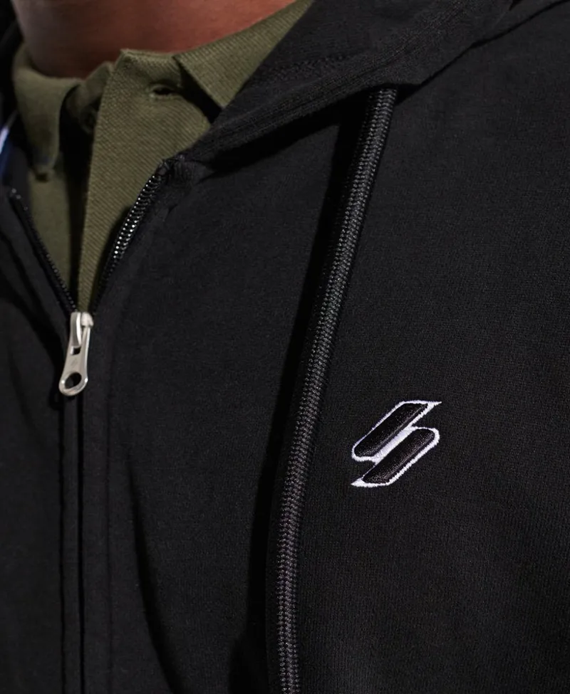 Superdry Essential Core Zip Hoodie Black MEDIUM ONLY LAST ONE-4