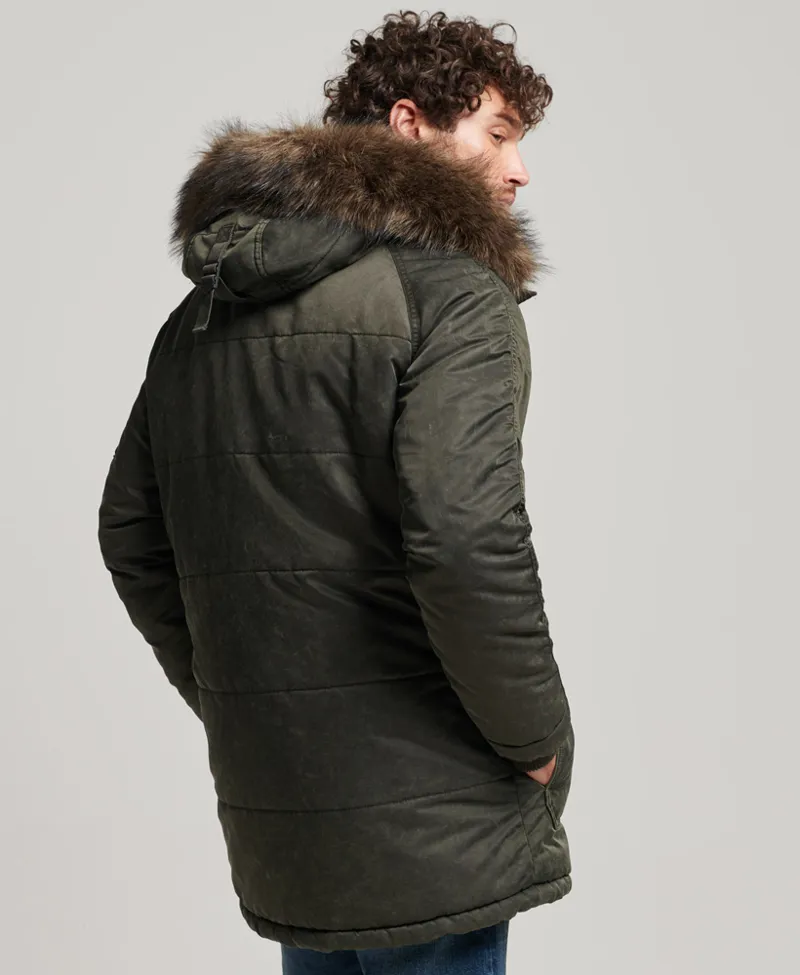 Superdy Vintage Chinook Parka Coat Dark Khaki-1