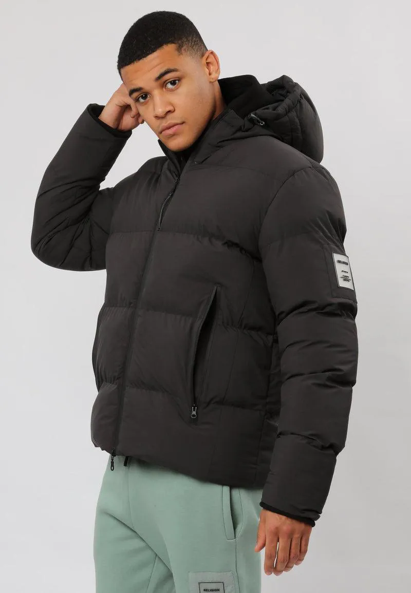 Religion Performance Padded Hooded Coat Black Oyster