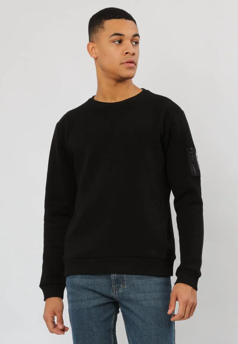 Religion Slider Crew Neck Jumper Black