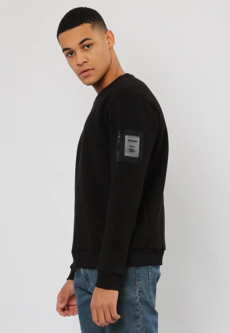 Religion Slider Crew Neck Jumper Black-2