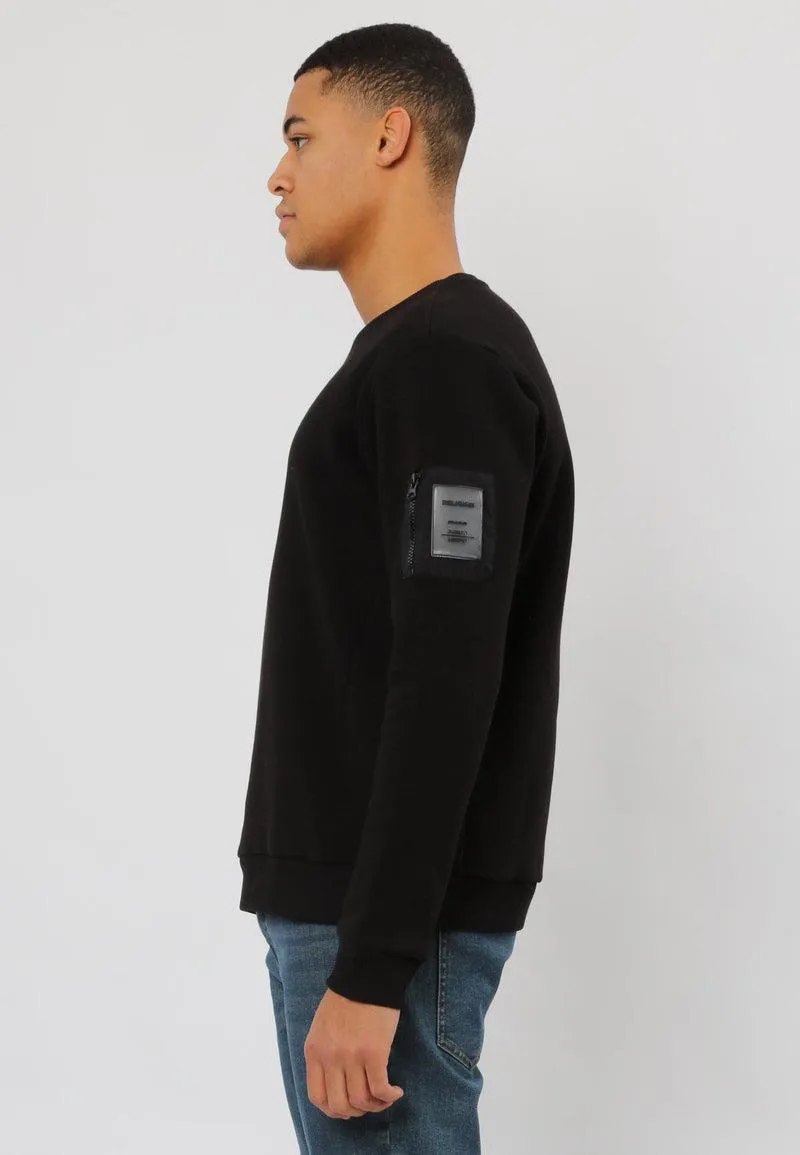 Religion Slider Crew Neck Jumper Black-4