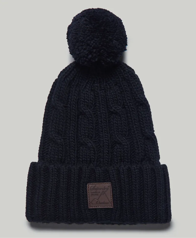 Superdry Cable Trawler Bobble Hat Navy