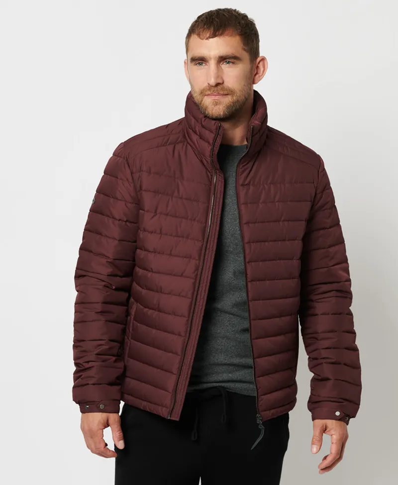 Superdry Mens M5011103A Studios Non Hooded Fuji Jacket Burgundy