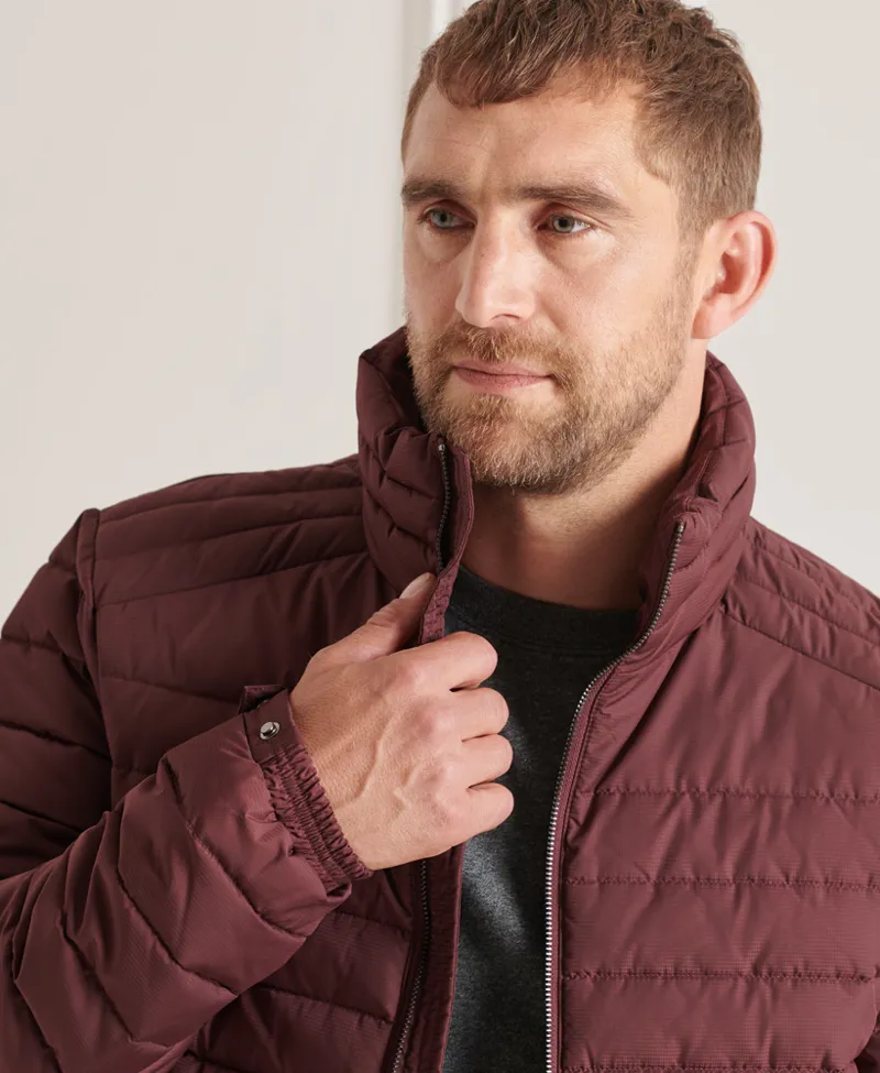 Burgundy superdry coat top