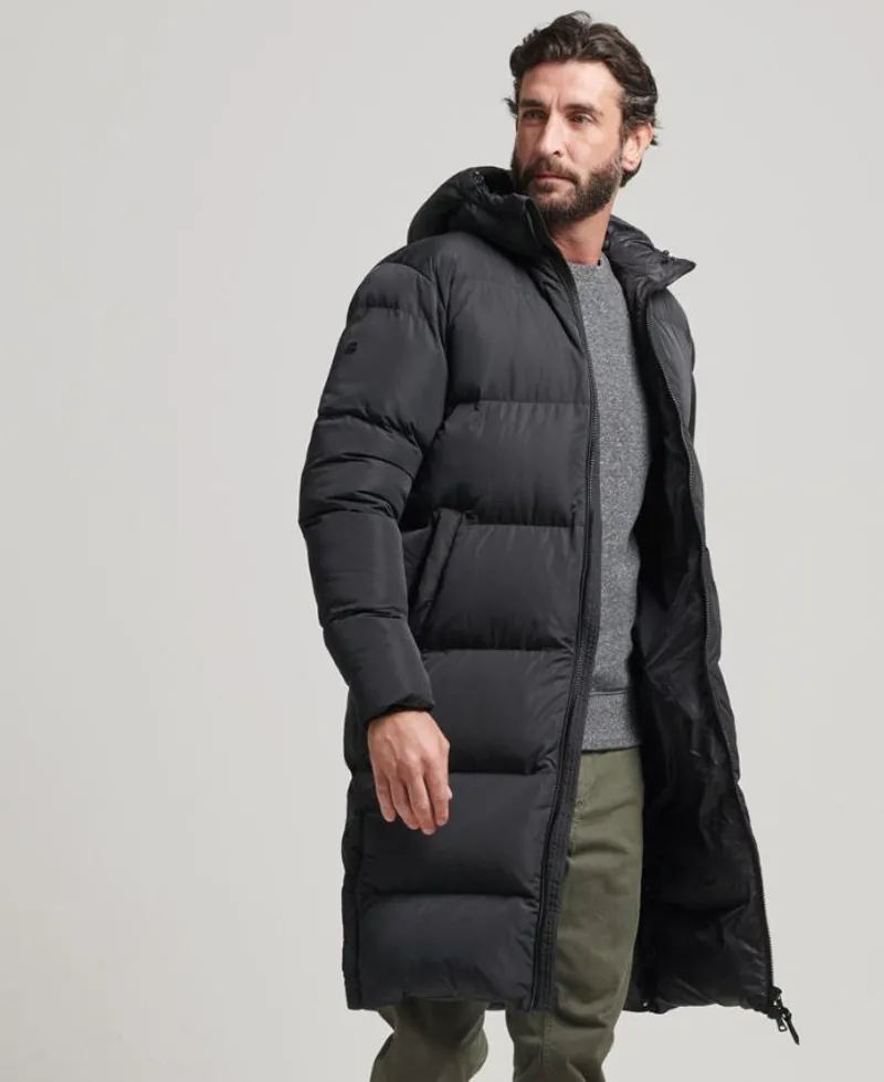 Superdry Longline Duvet Coat Black
