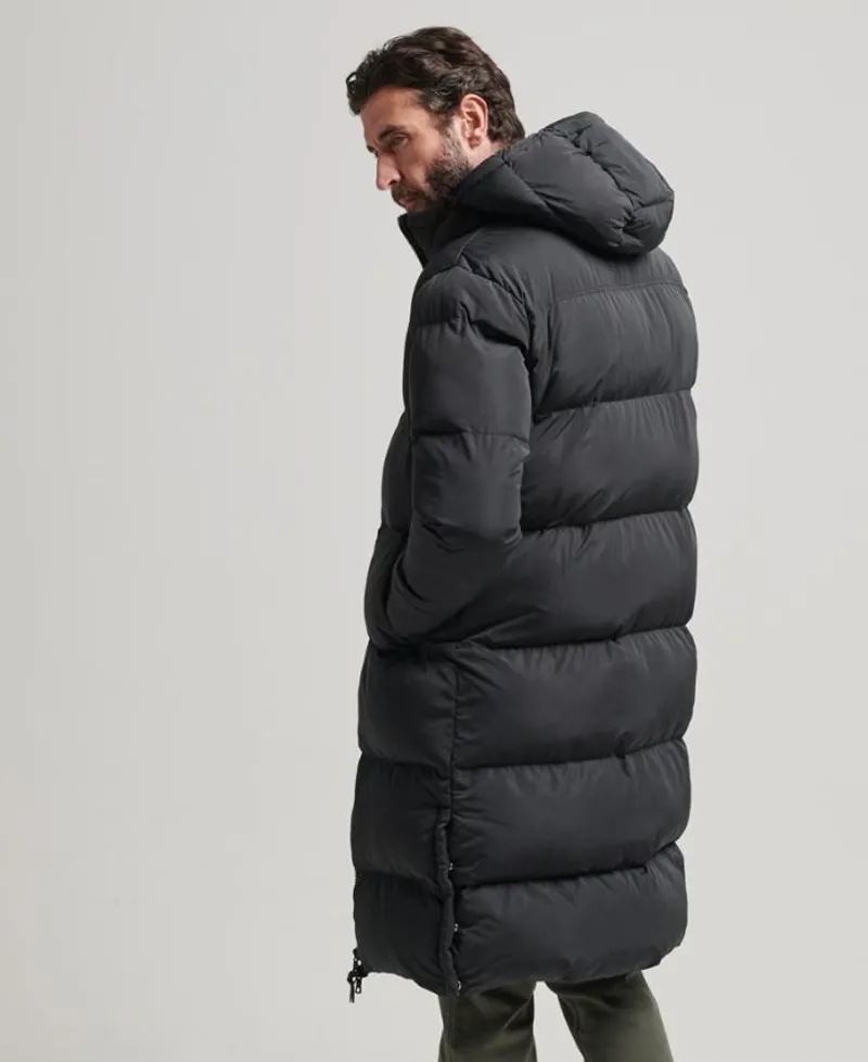 Superdry M5011180A 02A Longline Duvet Coat Black
