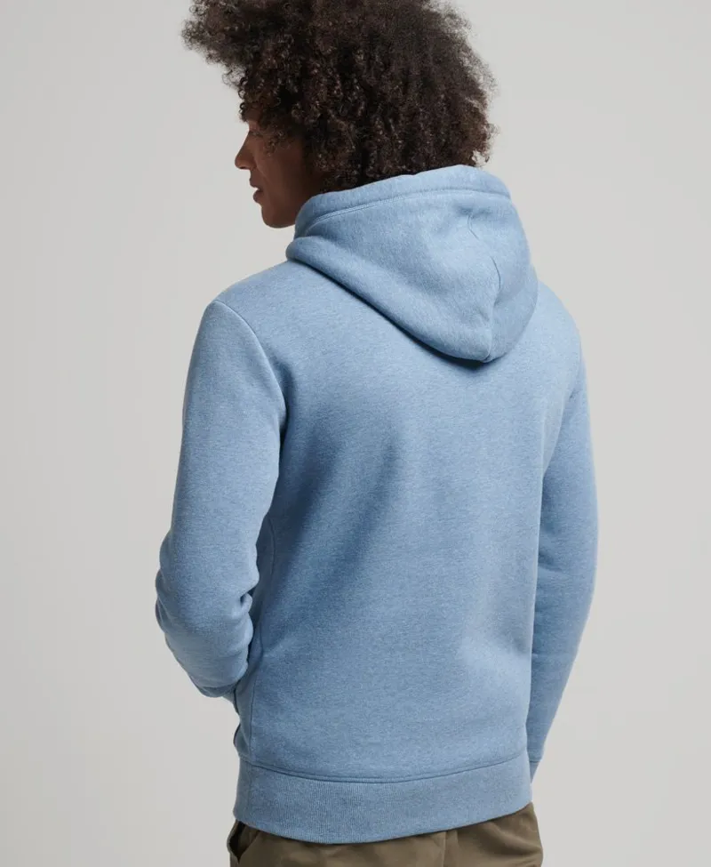 Superdry Organic Cotton Essential Logo Hoodie Bluestone Marl-3