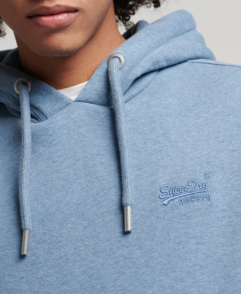 Superdry Organic Cotton Essential Logo Hoodie Bluestone Marl-1