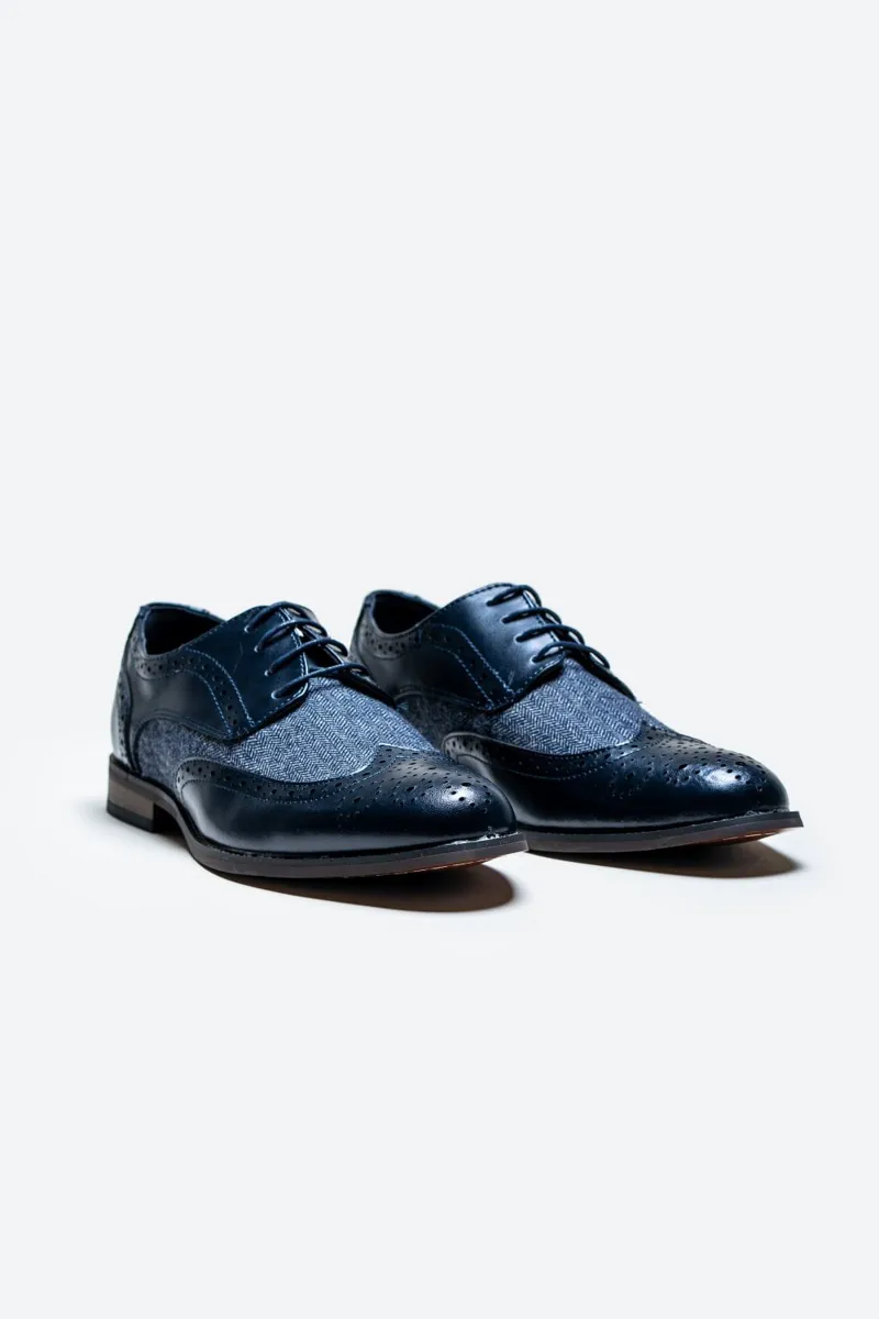 Cavani Oliver Brogue Navy Size 7 ONLY LAST PAIR-1