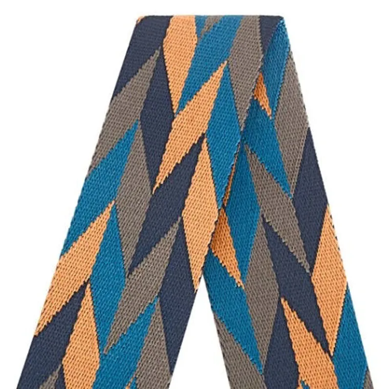 David Jones wide bag strap Teal/Tan/Blue